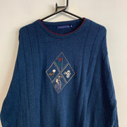 Blue Knitwear Sweater Men's XL