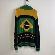 Multicolour Brazil Knitwear Sweater Men's Large