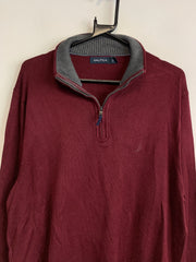 Red Nautica Quarter zip Women's Large