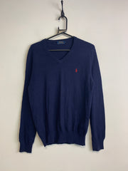 Navy Ralph Lauren V-neck Sweatshirt Men's Small