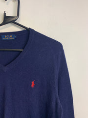 Navy Ralph Lauren V-neck Sweatshirt Men's Small