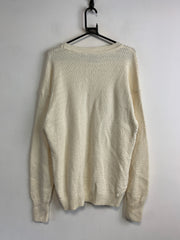 Cream White Dockers Knitwear Sweater Women's Large