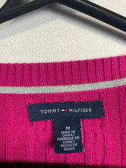 Pink-Purple Tommy Hilfiger V-neck Jumper Women's Medium