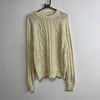 Cream White Knitwear Sweater Women's Large