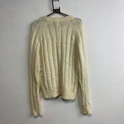 Cream White Knitwear Sweater Women's Large