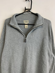 Grey L.L.Bean Quarter zip Men's XL