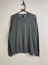 Grey Tommy Hilfiger V-neck Sweatshirt Men's Medium