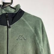 Vintage Grey Green Kappa Full Zip Large Womens Fleece