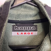 Vintage Grey Green Kappa Full Zip Large Womens Fleece