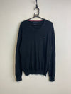 Navy Tommy Hilfiger V-neck Sweatshirt Men's Large