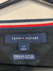 Navy Tommy Hilfiger V-neck Sweatshirt Men's Large