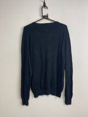 Navy Tommy Hilfiger V-neck Sweatshirt Men's Large