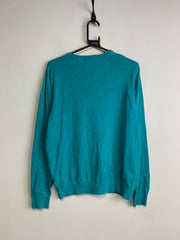 Petrol Green Tommy Hilfiger V-neck Sweatshirt Men's Medium