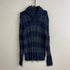 Navy and Grey Tommy Hilfiger Knitwear Sweater Men's Large