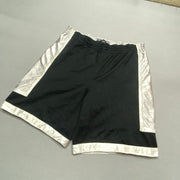 00s Black and Silver Nike Reversible Sport Shorts Men's Medium