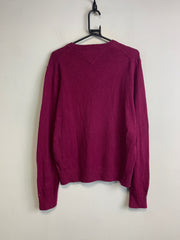 Purple Tommy Hilfiger Crew-neck Sweatshirt Men's Medium