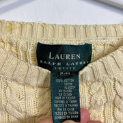 Yellow Lauren Ralph Lauren Cable Sweater Women's Medium