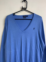 Blue Ralph Lauren V-neck Sweatshirt Men's XL