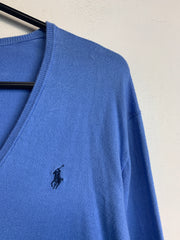 Blue Ralph Lauren V-neck Sweatshirt Men's XL