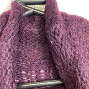 Purple Mohair Turtleneck Knit Jumper Sweater Womens XS