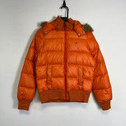 Orange Tommy Hilfiger Hooded Puffer Jacket Youths Medium