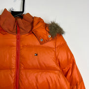 Orange Tommy Hilfiger Hooded Puffer Jacket Youths Medium