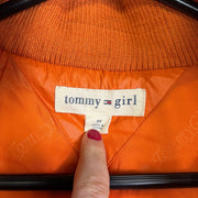 Orange Tommy Hilfiger Hooded Puffer Jacket Youths Medium