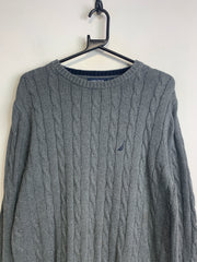 Grey Nautica Crew-neck Jumper Men's Medium