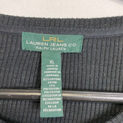 Black Lauren Ralph Lauren Jeans Knit Jumper Sweater Womens XL