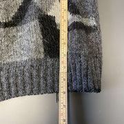 Vintage Grey Mohair Knit Jumper Sweater Small