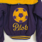 Vintage Purple Yellow Varsity Jacket Football Fordham Mens Large