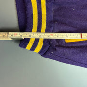 Vintage Purple Yellow Varsity Jacket Football Fordham Mens Large