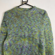 Vintage Green Mohair Sweater Knit Jumper Womens Medium