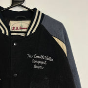 Vintage Black Y.D.Farrows Varsity Baseball Jacket Mens Medium