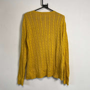 Yellow Lauren Ralph Lauren Knit Jumper Sweater Womens XL