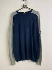 Navy and Grey Nautica Sweater Men's Large