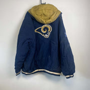 Navy Reebok Los Angeles Rams Quilted Jacket Men's XXL