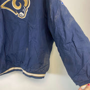 Navy Reebok Los Angeles Rams Quilted Jacket Men's XXL