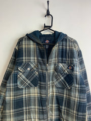 Blue Dickies Checkered Workwear Jacket Men's Medium