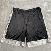 Vintage Black and Grey Nike Shorts Women's XL