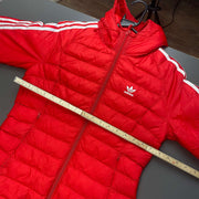 Red Adidas Puffer Jacket Women's Medium