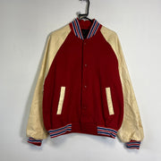 Vintage Red Cream Varsity Jacket Mens Large