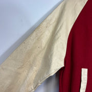 Vintage Red Cream Varsity Jacket Mens Large