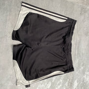 Y2K Black and White Adidas Shorts Men's Small