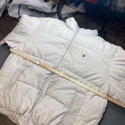 White Tommy Hilfiger Puffer Jacket Men's Large