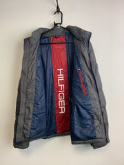 Grey Tommy Hilfiger Puffer Jacket Men's Large