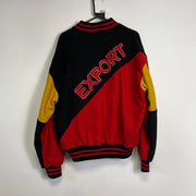 Vintage Black Red Molson Export Varsity Crew Jacket Mens XL