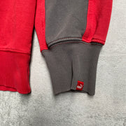 Y2K Red and Grey Puma Sweatshirt Men's Large