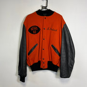 Vintage Orange Black Tigers Varsity Football Jacket Mens Large