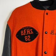 Vintage Orange Black Tigers Varsity Football Jacket Mens Large